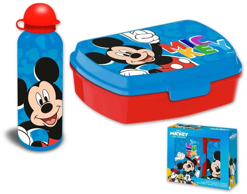 Disney Mickey Play szendvicsdoboz + alumínium kulacs szett
