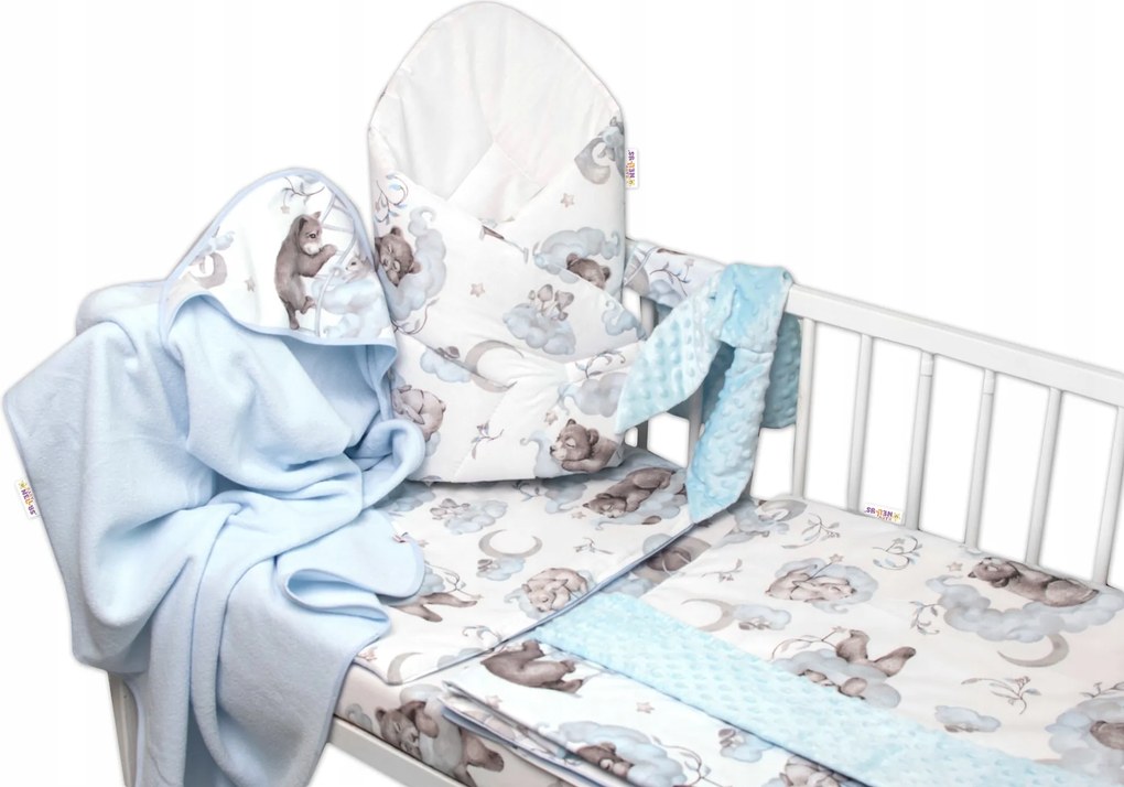 6D workshop előnyei. ada ajándékkal babának, 135x100 Állatok a felhőn, kék