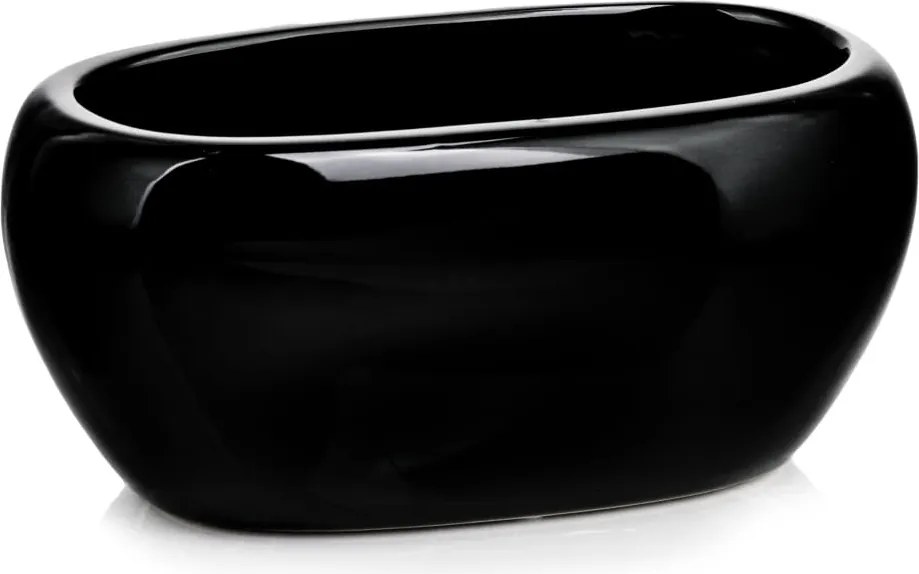 Kerámia kaspó fekete Polnix 31.023.27 27x17x13 cm