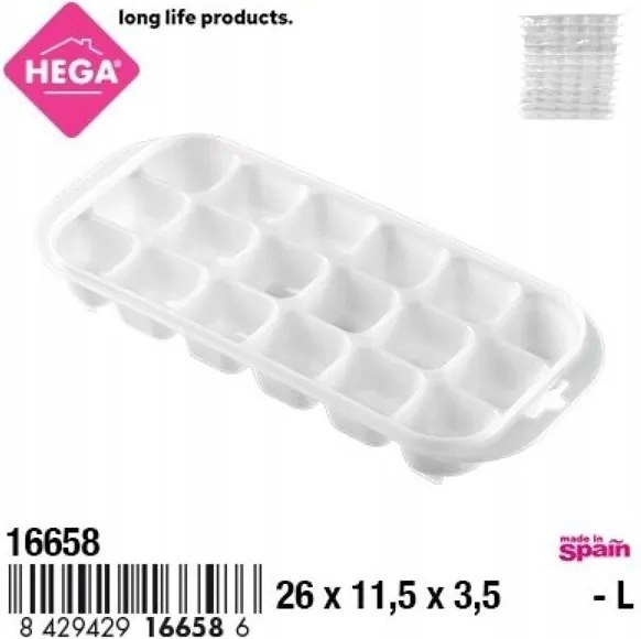 Jégforma 26x11x3.5cm 1db