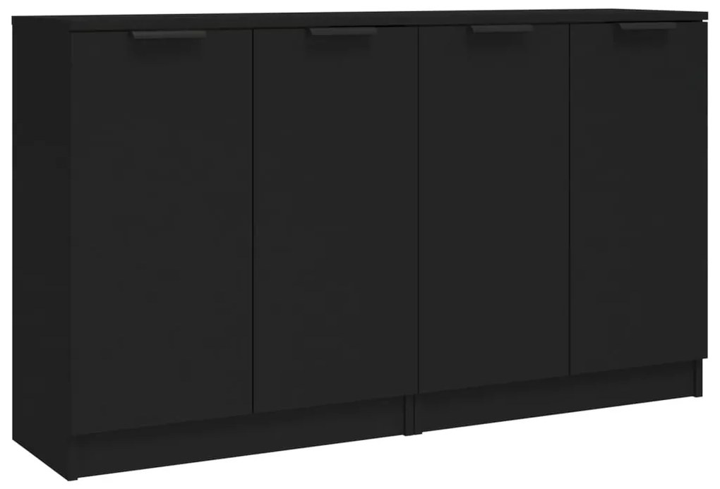 2 db fekete szerelt fa tálalóasztal 60 x 30 x 70 cm