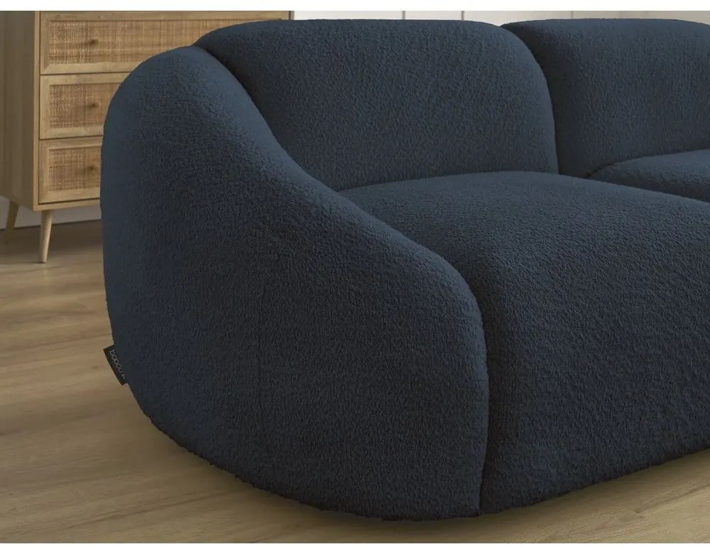 Sötétkék buklé kanapé 230 cm Tina – Bobochic Paris