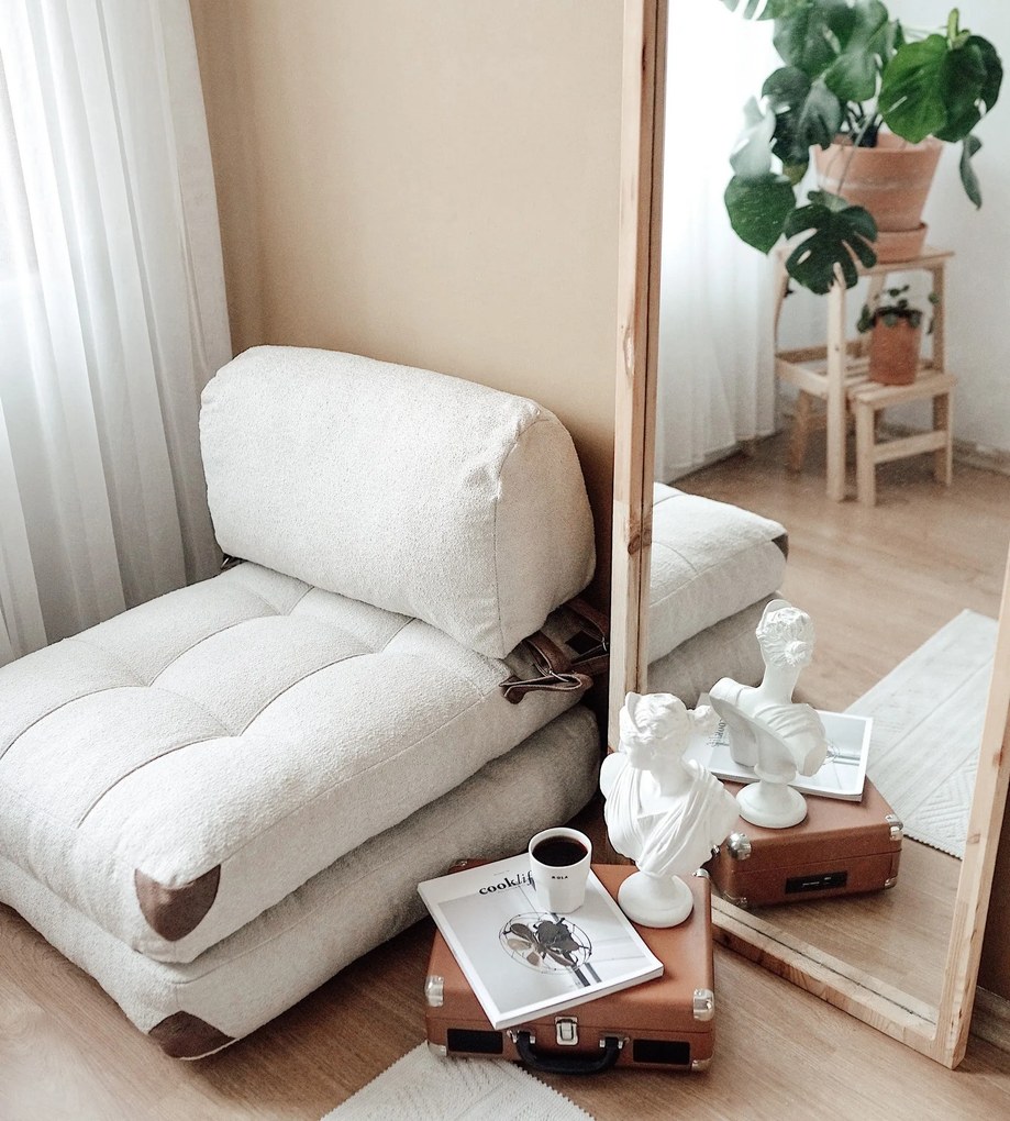 Egyzemélyes kanapéágy- Fold Teddy - Krém