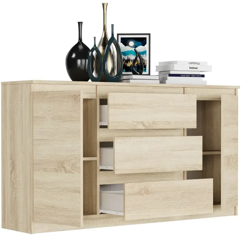 Tágas komód R-140-S3 - különböző színváltozatokban antracit mix artisan