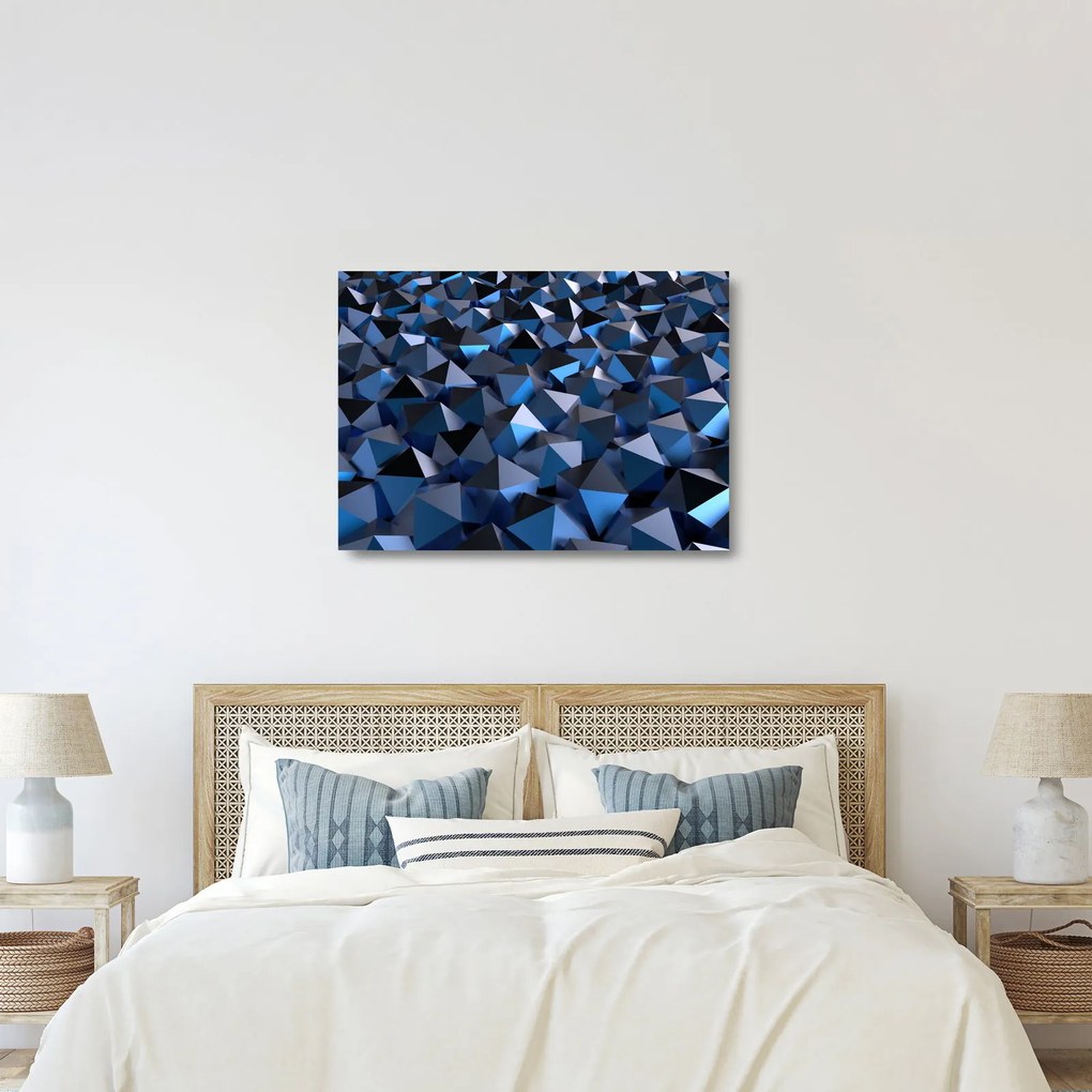 Absztrakciós kép (üvegen) (70x50 cm)