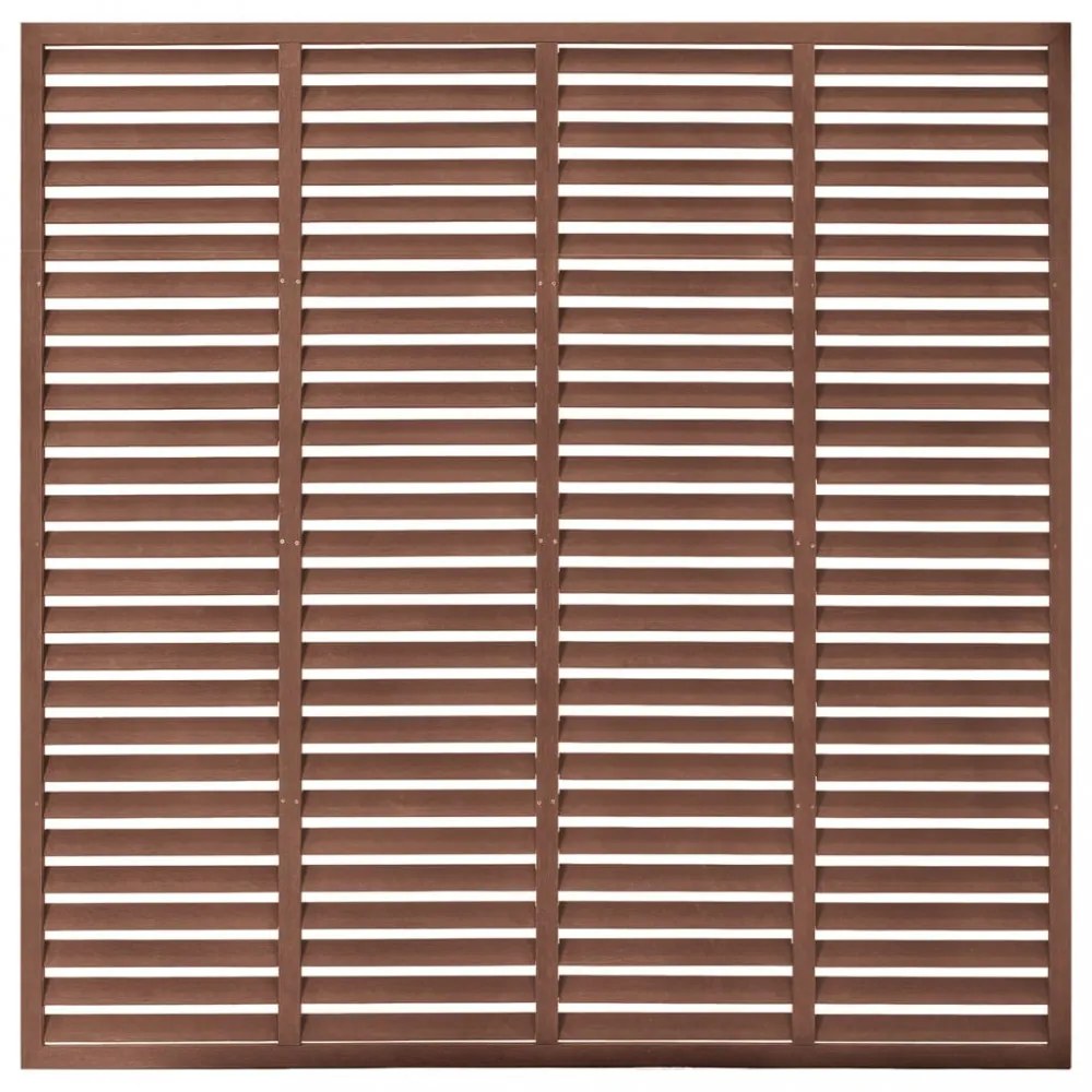 vidaXL barna WPC lamellás kerítés 180 x 180 cm