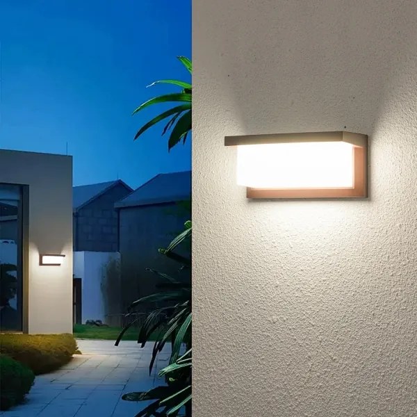 Brilagi - LED RGBW kültéri fali lámpatest BRICKY 1xE27/9W/230V barna IP54