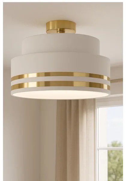 Mennyezeti lámpa TAMI 1xE27/60W/230V átm. 40 cm fehér/arany