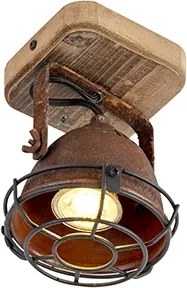 Okos spotlámpa rozsdabarna színben, fával, állítható, WiFi GU10 - Gina