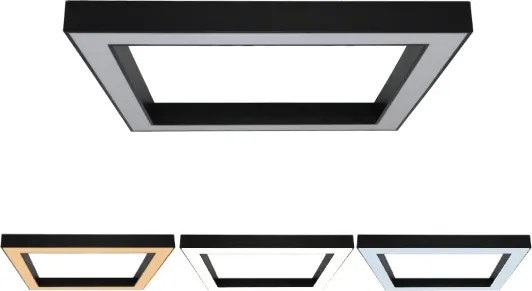 LED mennyezeti lámpatest LED/150W/230V 3000/4000/6500K 120x120 cm fekete