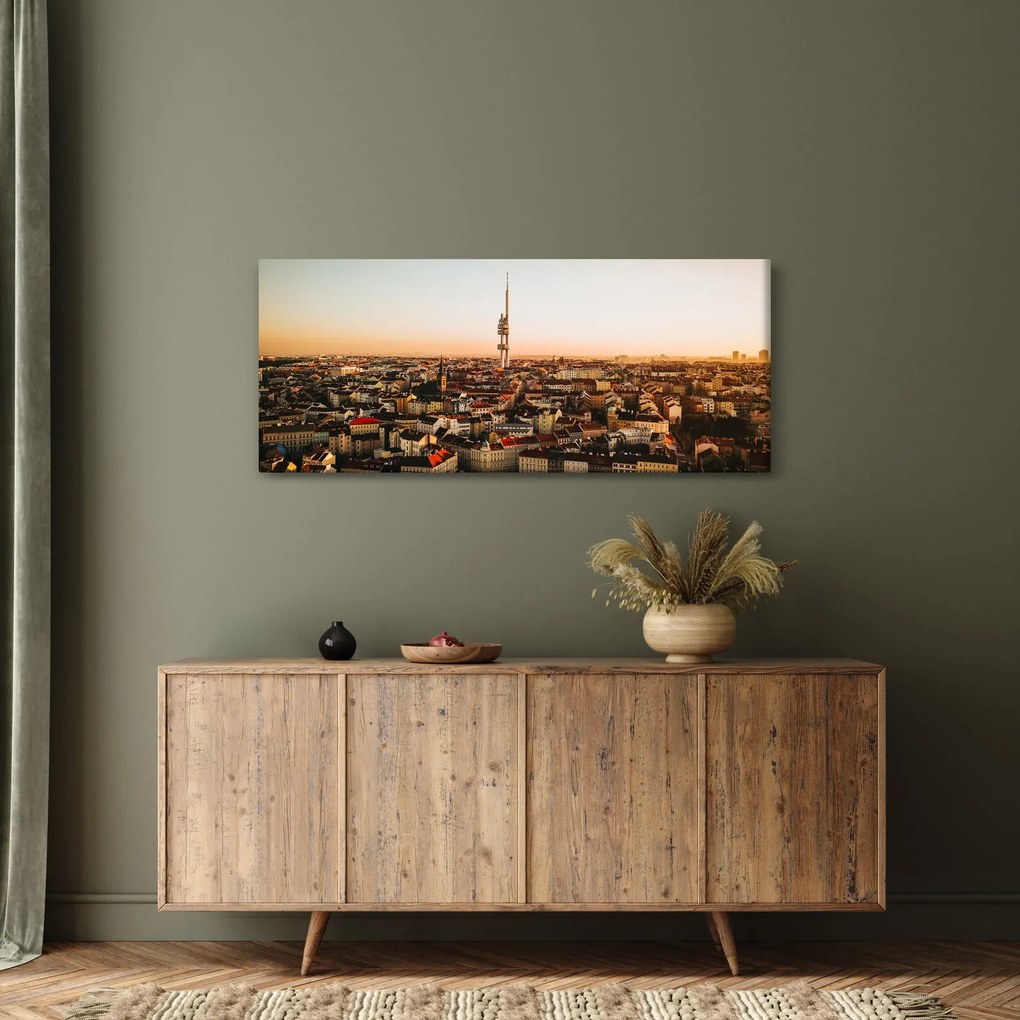 Naplemente Zizkov felett (120x50 cm)