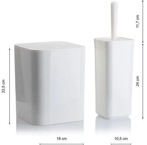 Fürdőszobai készlet SIERRA 5 db fehér