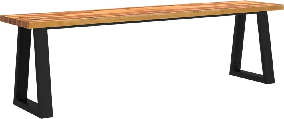 vidaXL tömör akácfa pad természetes éllel 160 cm
