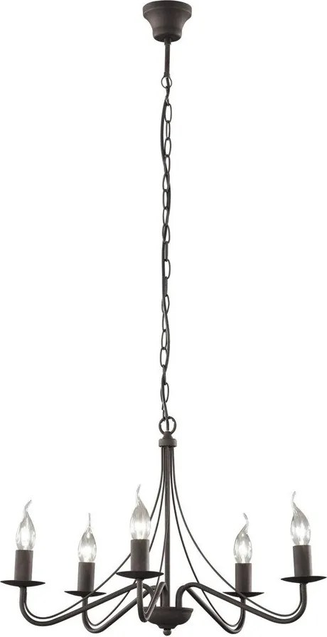 Bronzszínű fém függőlámpa ø 55 cm Country – Reality