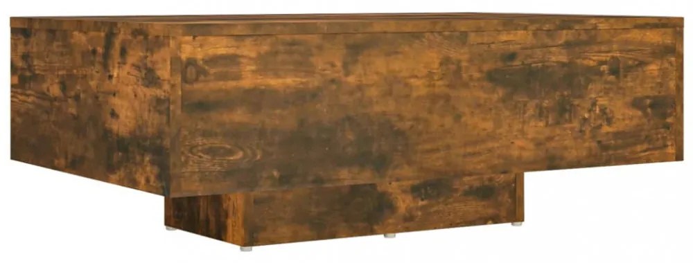 füstös tölgy színű szerelt fa dohányzóasztal 85 x 55 x 31 cm