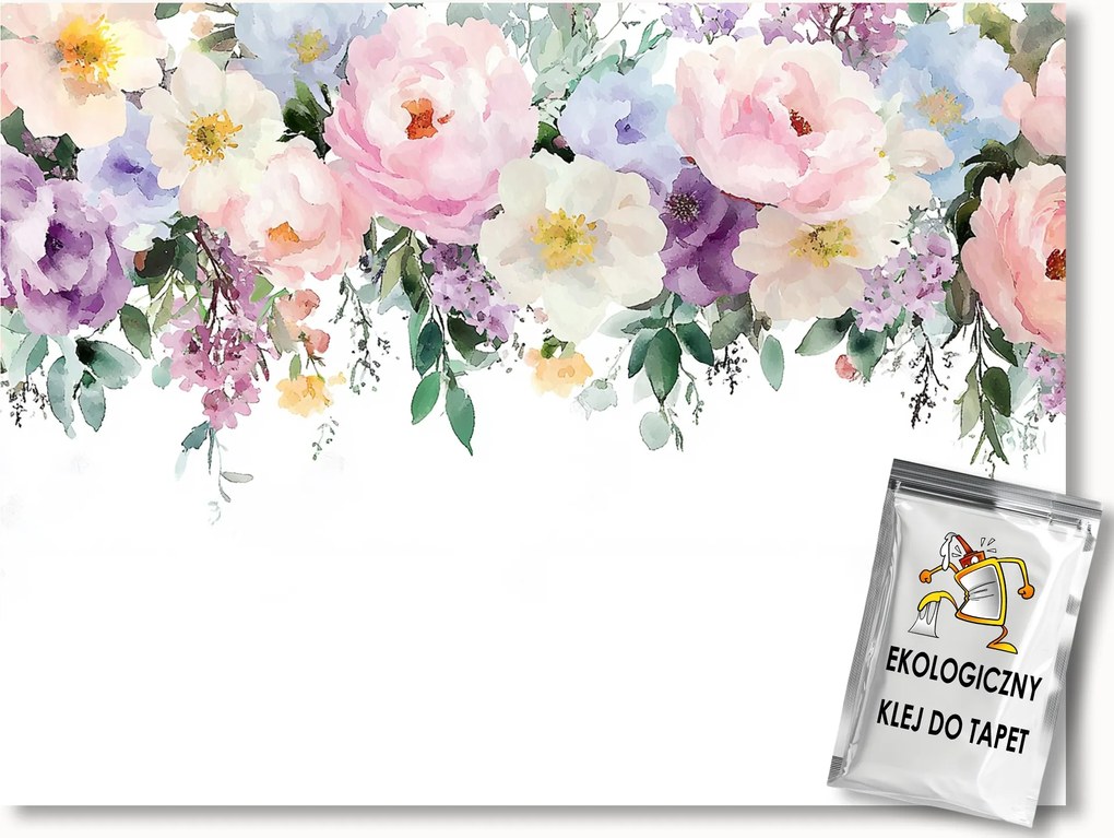 Fotótapéta Flizelina Kert Füzér Pasztell Virágok Peonie 104x70,5 ragasztó