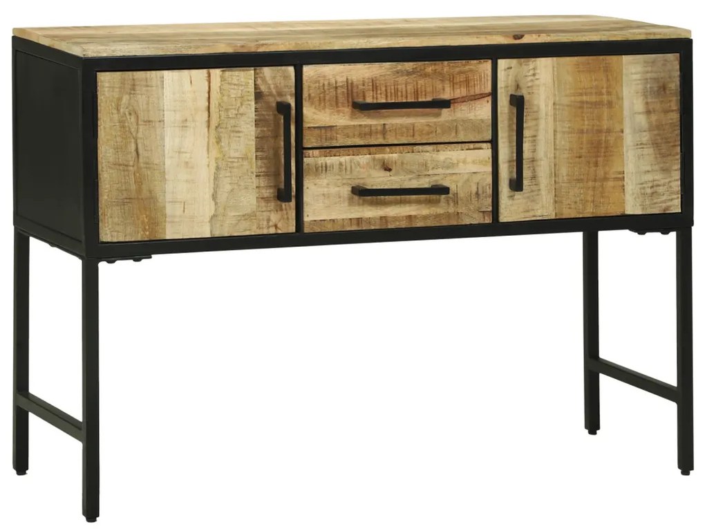 Oldalszekrény 100x35x70 cm Tömör fa Durva mangó