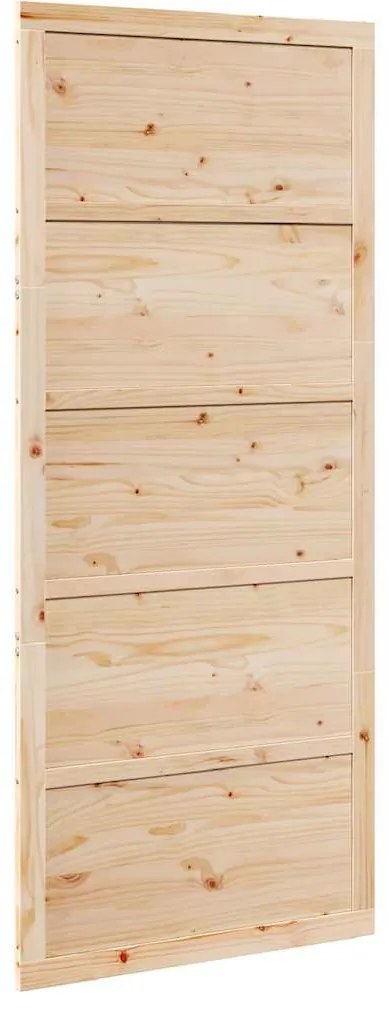 Pajtaajtó Természetes 100 x 208 cm Tömör fenyőfa