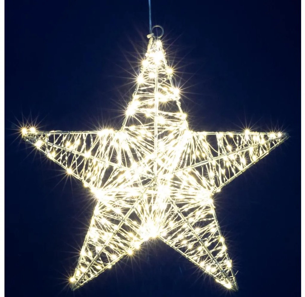 LED karácsonyi dekoráció 320xLED/230V 45 cm csillag meleg fehér