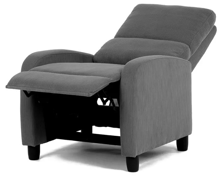Fotoliu De Relaxare Și TV Culoare Gri,Material Catifea Matlasată, Reglabil Manual, Rabatalil, TV-4011