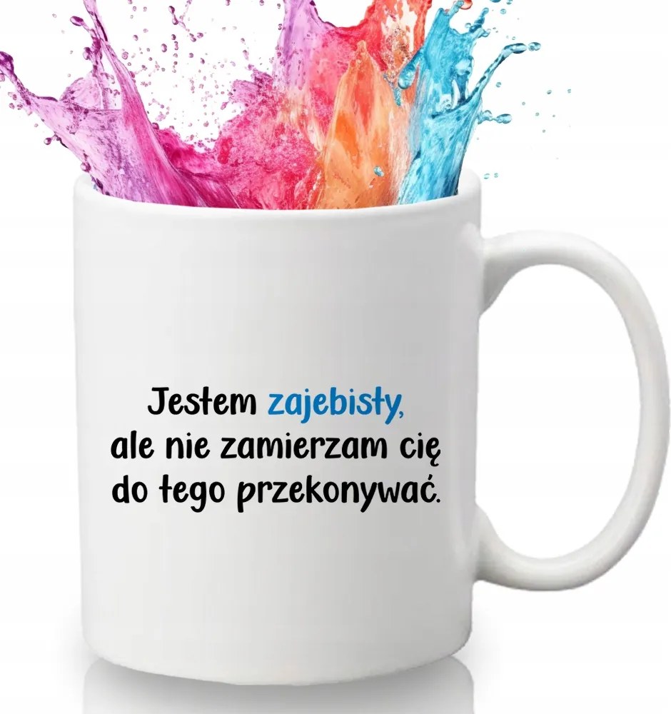 Bögre Fehér 330 ml Kerámia Vicces Ajándék Felirattal Én Vagyok*biszty