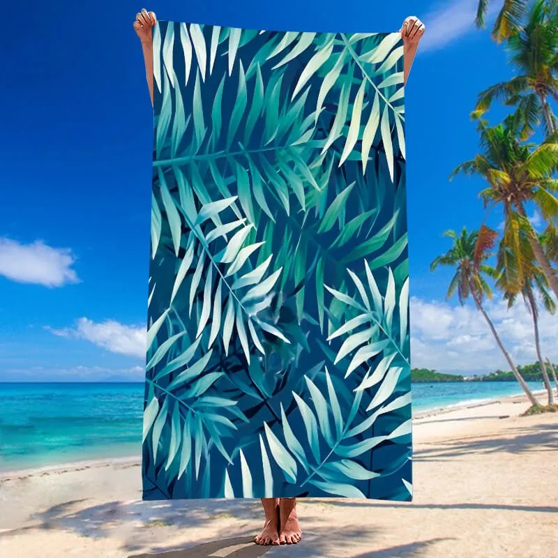 Strandtörölköző BORNEO 100x180 cm sötétkék, 100% mikroszálas