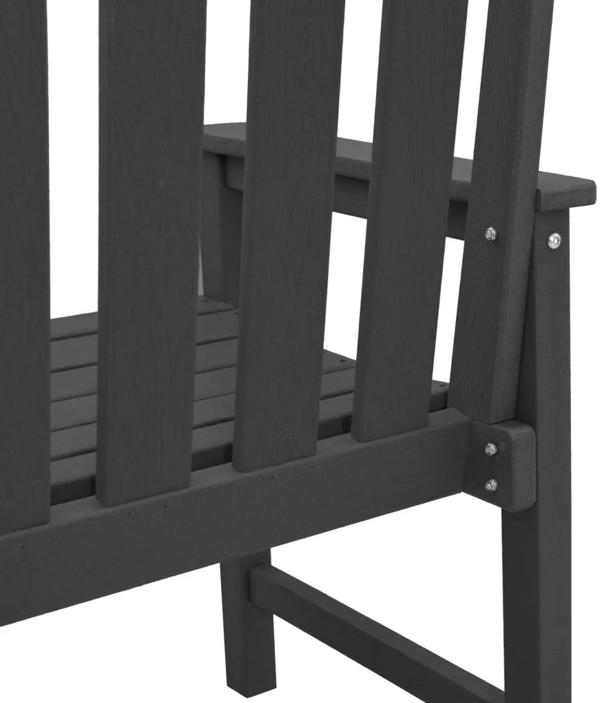 Kerti Étkezőszék 2 db Fekete HDPE