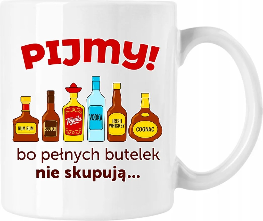 Bögre Igyunk vicces alkoholos vicc Fehér 330ml