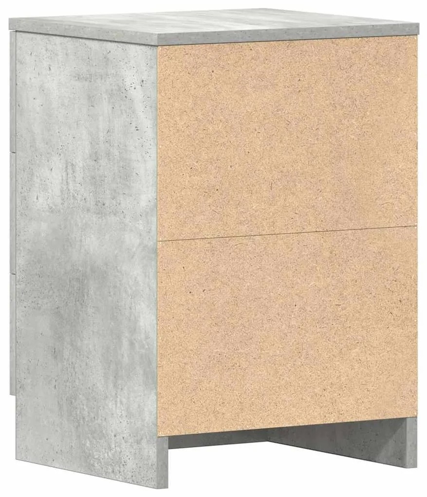 betonszürke szerelt fa éjjeliszekrény 38 x 35 x 56 cm