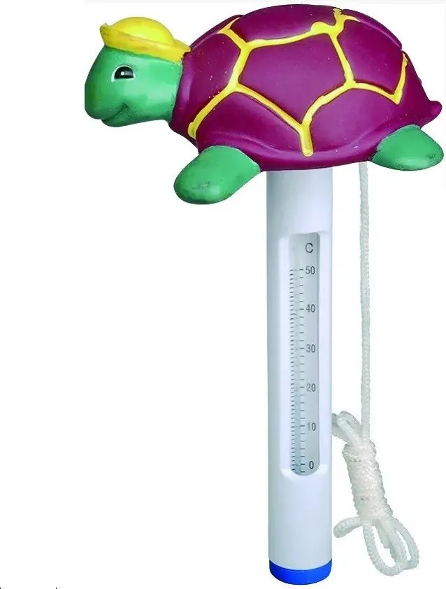 Medence hőmérő, teknős figura