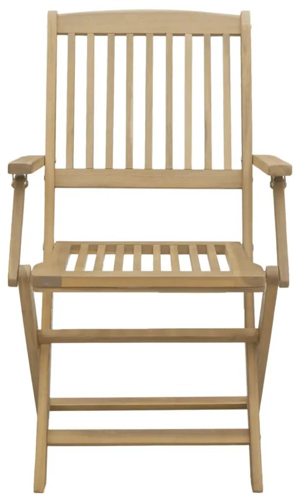 6 db összecsukható tömör akácfa kerti szék 54,5x58x90 cm