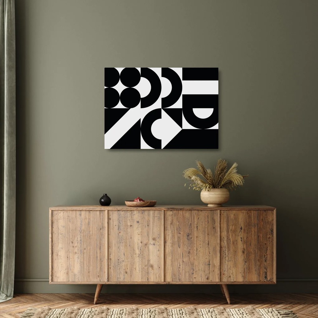Üveg kép - Geometriai absztrakció N⁰2 (70x50 cm)