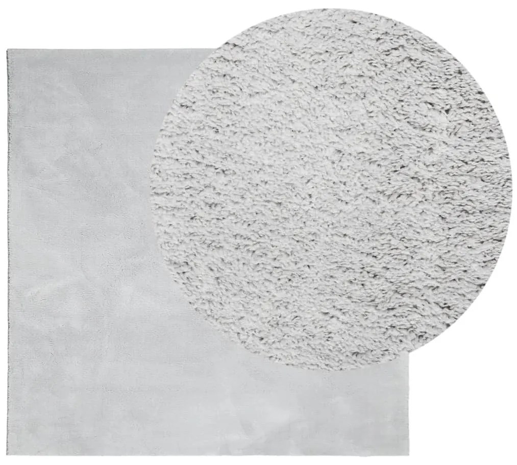 HUARTE szürke rövid szálú puha és mosható szőnyeg 200 x 200 cm