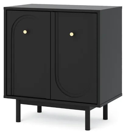 Komód Fekete Színben. MAZOMA 2D 79 cm.