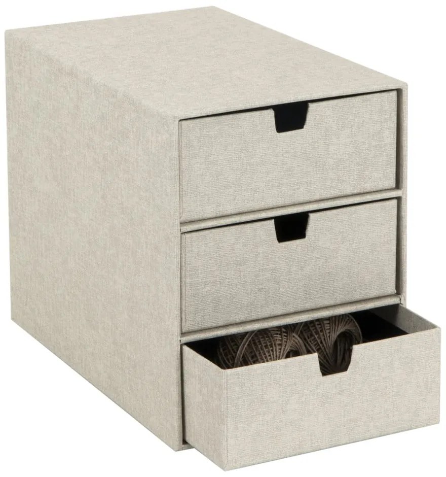 Ingrid bézs doboz 3 fiókkal - Bigso Box of Sweden