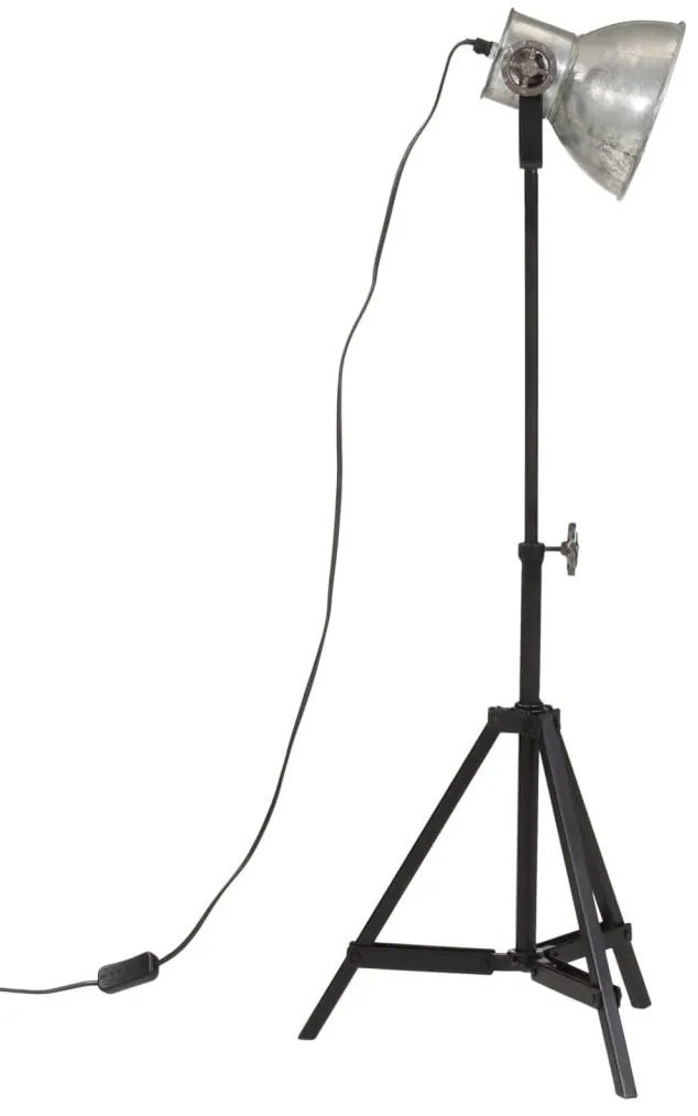vintage ezüst állólámpa 25 W 35x35x65/95 cm E27