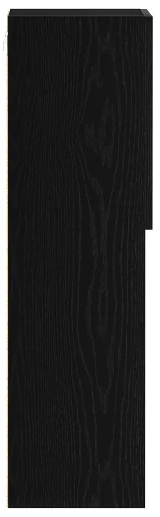LED TV szekrény 2 db Fekete Tölgy 30,5x30x102 cm Mérnökifából