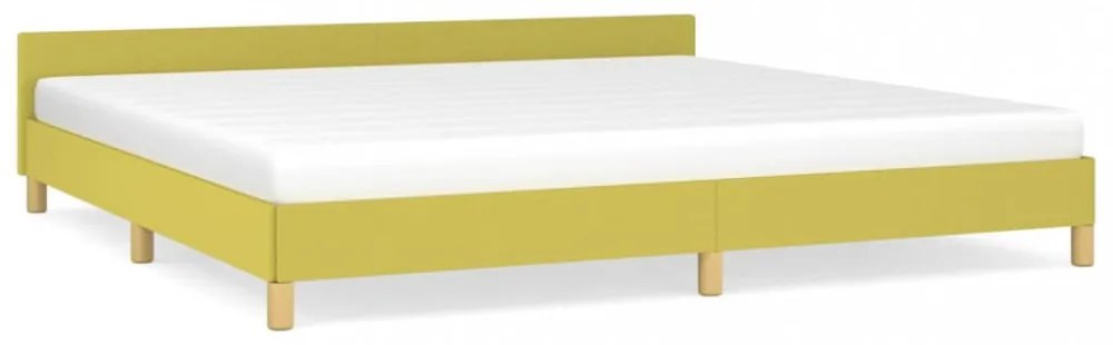 zöld szövet ágykeret matrac nélkül 200 x 200 cm