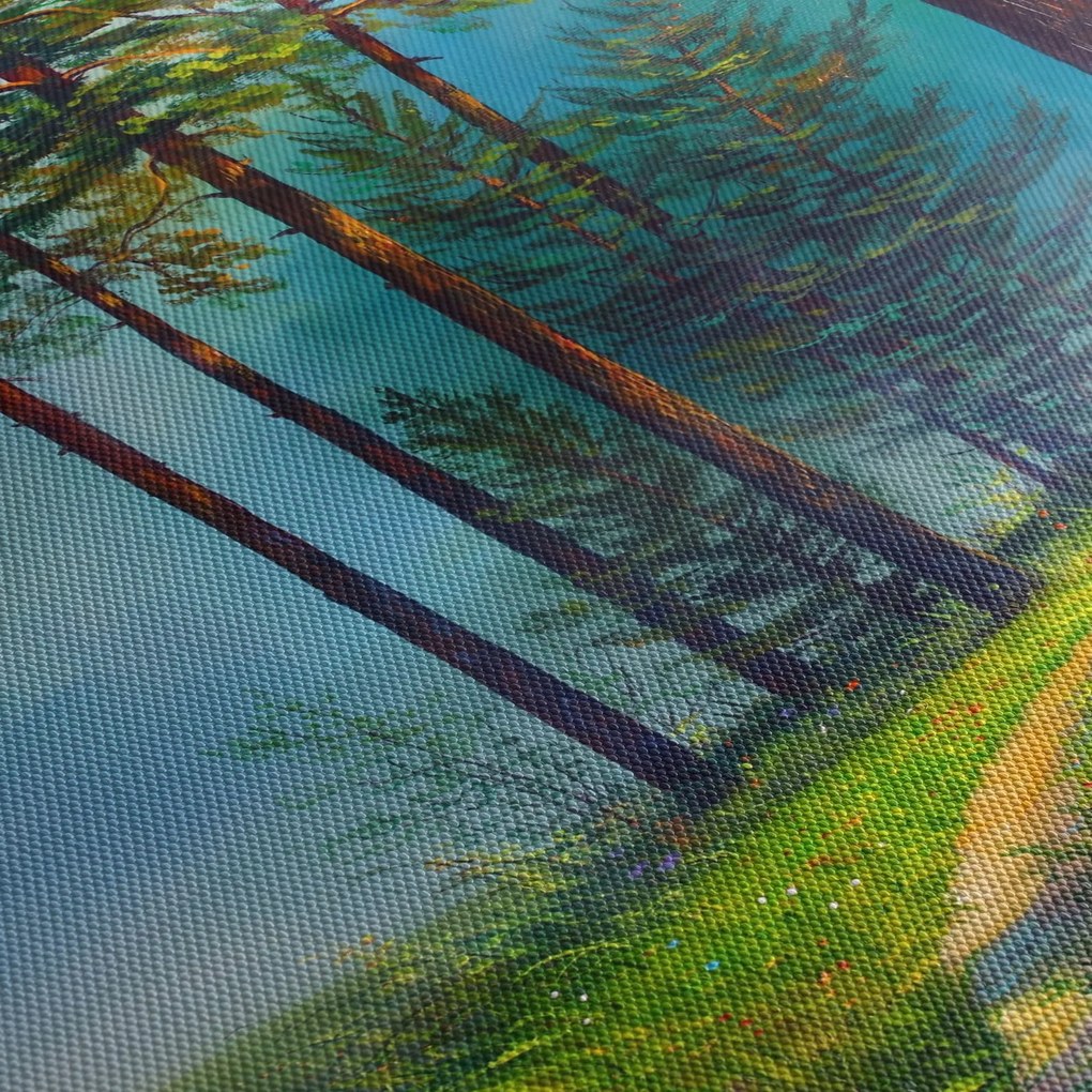 Kép - Olajfestmény tájkép (120x50 cm)