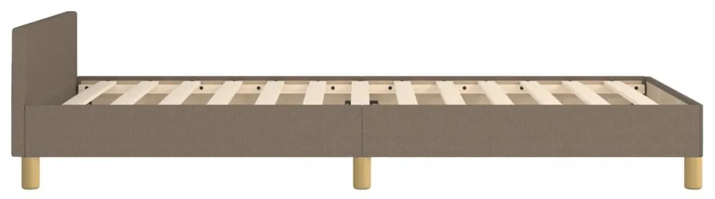 tópszínű szövet ágykeret matrac nélkül 100x200 cm