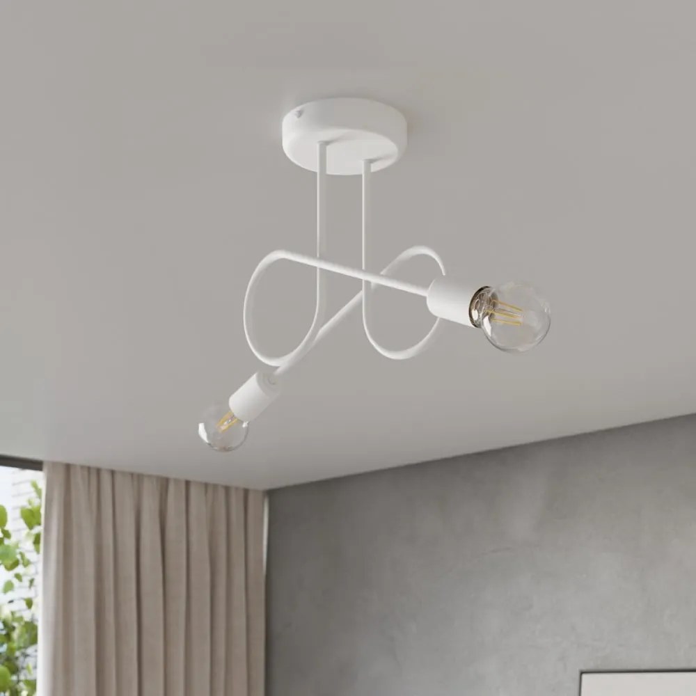 Fehér mennyezeti lámpa 18x57 cm Opulent – Sollux