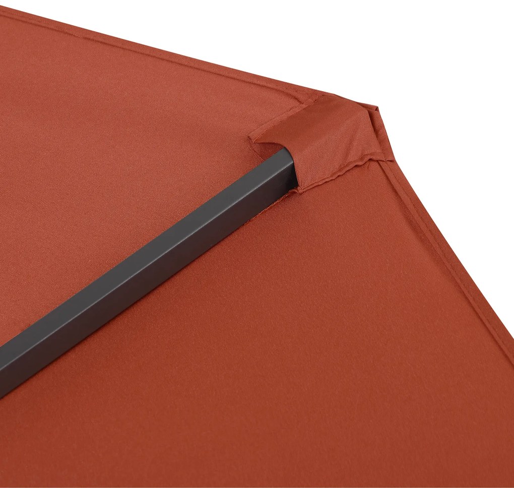 Kingsleeve® Kerti félköríves napernyő - terrakotta
