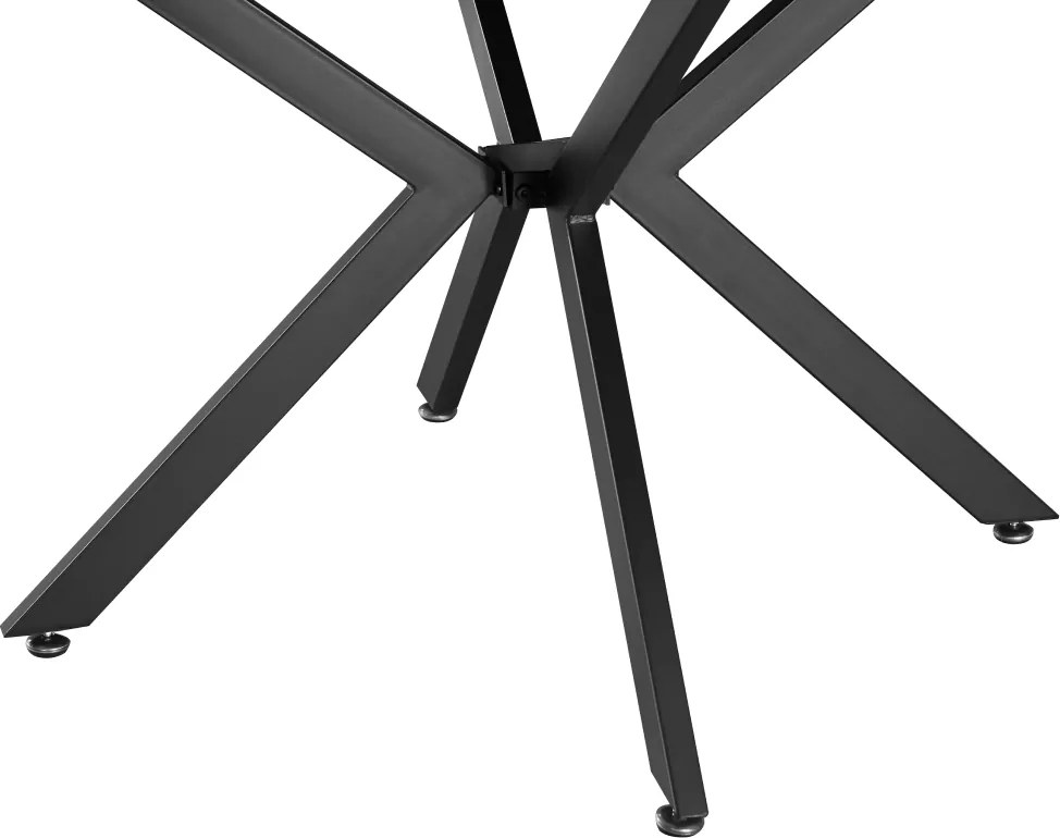 Kihúzható étkezőasztal, sötét tölgy/fekete, 100x100-140x75 cm, ABERO TYP 1