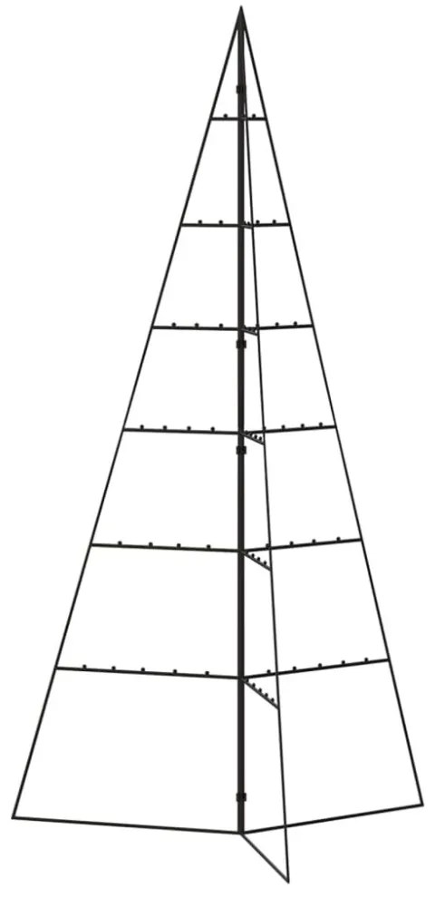 fekete fém karácsonyfa dekorációhoz 140 cm