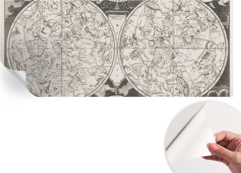 Öntapadós Dekoratív Fotótapéta Hálószobába Csillagos térkép 250x104 cm