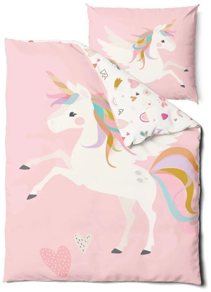 Egyszemélyes pamut gyerek ágyneműhuzat 140x200 cm Unicorn – Bonami Selection