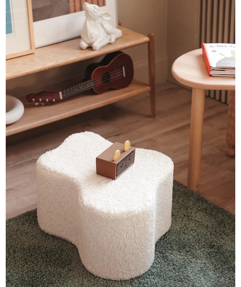 Krémszínű buklé gyerek puff Cloud – Wigiwama