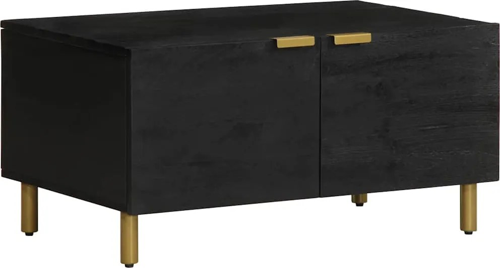 vidaXL fekete szerelt fa dohányzóasztal 80 x 50 x 40 cm