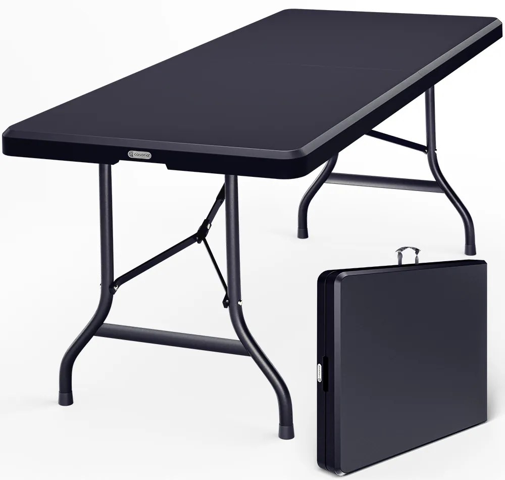 Casaria® Összecsukható asztal antracit - 183x75x73 cm