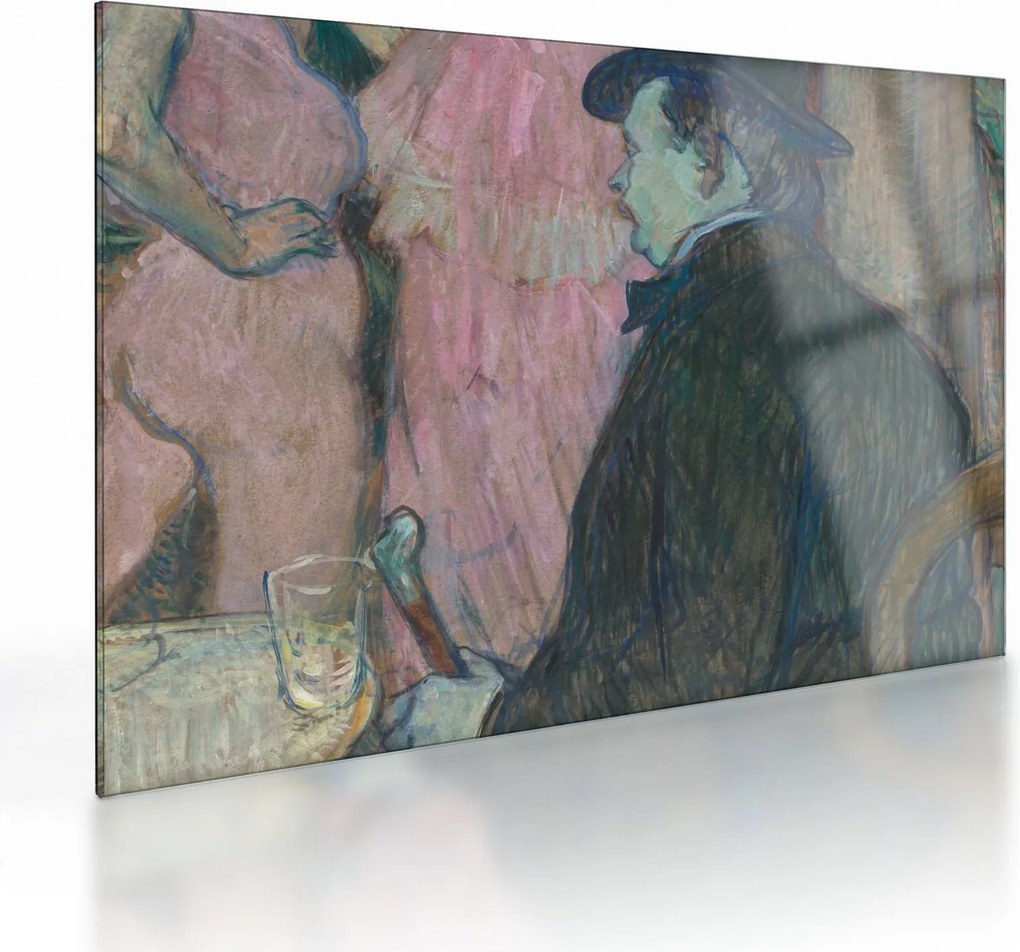 Üveg kép - Henri de Toulouse-Lautrec, Maxime Dethomas, reprodukciók (70x50 cm)